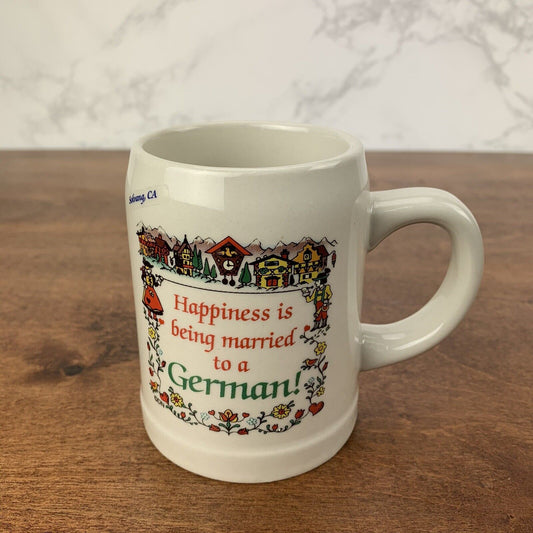 "HAPPINESS IS BEING MARRIED TO A GERMAN" - COFFEE CUP MUG