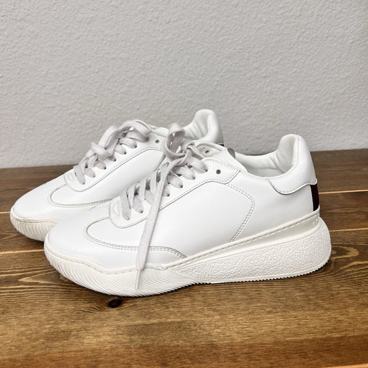 Stella McCartney Loop authentic white faux leather sneakers trainers 39 Us 9