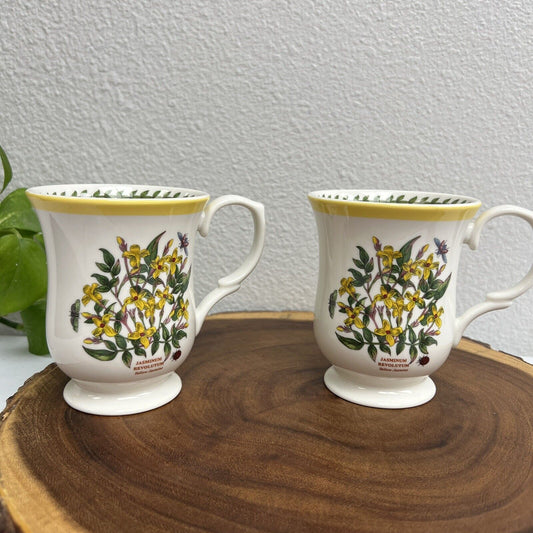 Portmeirion Botanic Garden Terrace Yellow Jasmine Mug Set Of 2