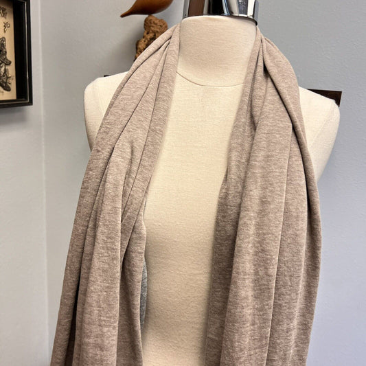 Majestic Paris Neiman Marcus Beige & Grey Cashmere Blend Pashmina Scarf