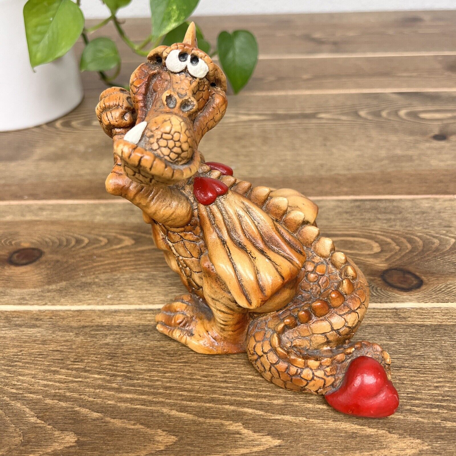 Adorable Dragon Figurine, Signed By Hackett 1985