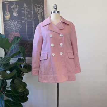 J. Crew Womens Size 10 P Peacoat Pink Heavyweight Cotton Twill Button Front NWT