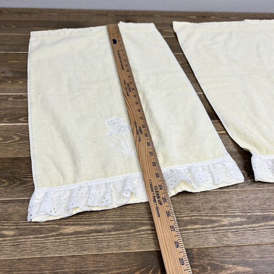 Vintage R.A. Briggs Yellow Set Of 2Hand Towel Made In USA