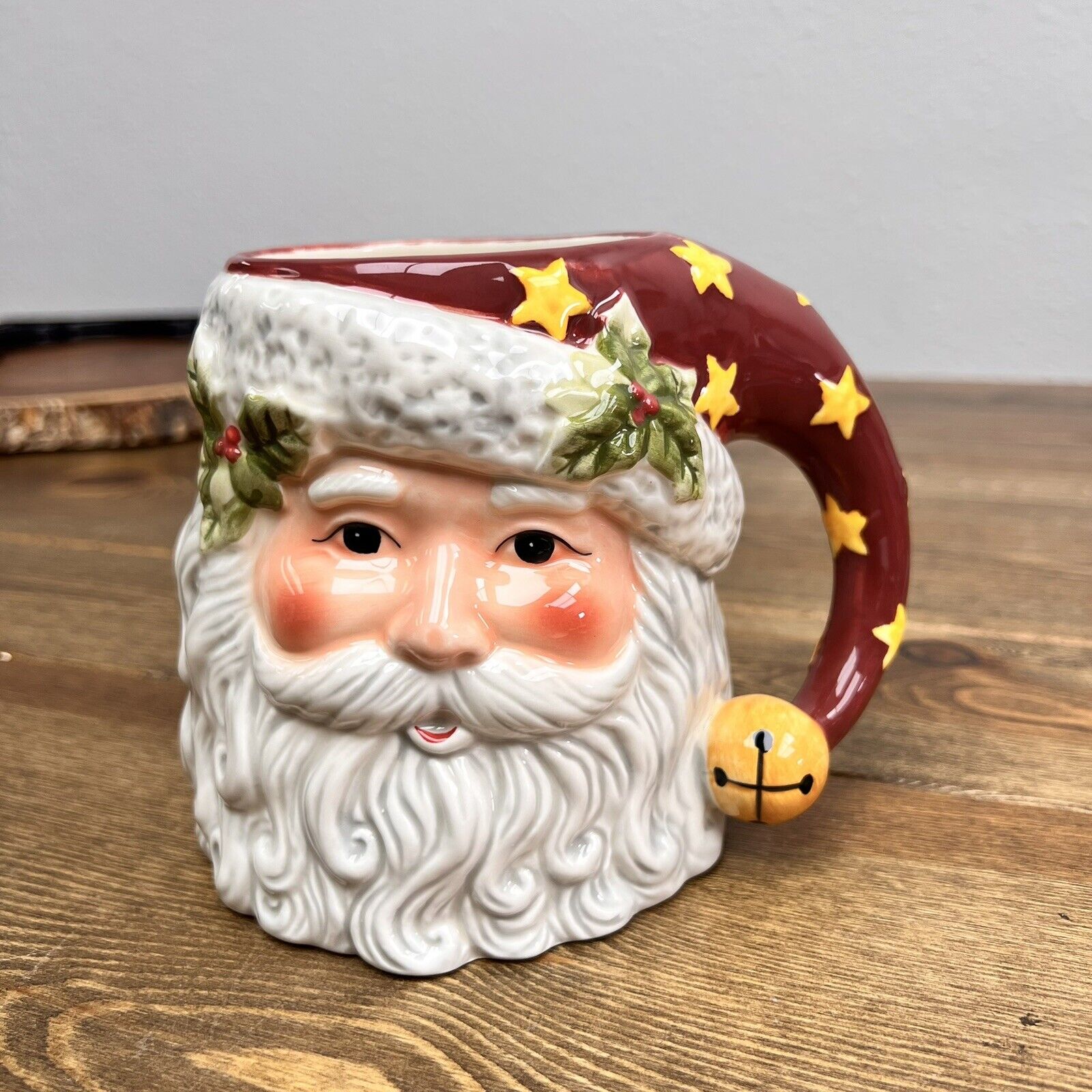 Susan Winget 3D Ceramic Santa Claus Mug Cup Christmas Certified International