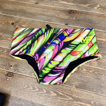 NWT Michael Phelps MP Margareta Slip Bright Multicolor Mens Swimsuit Size 36