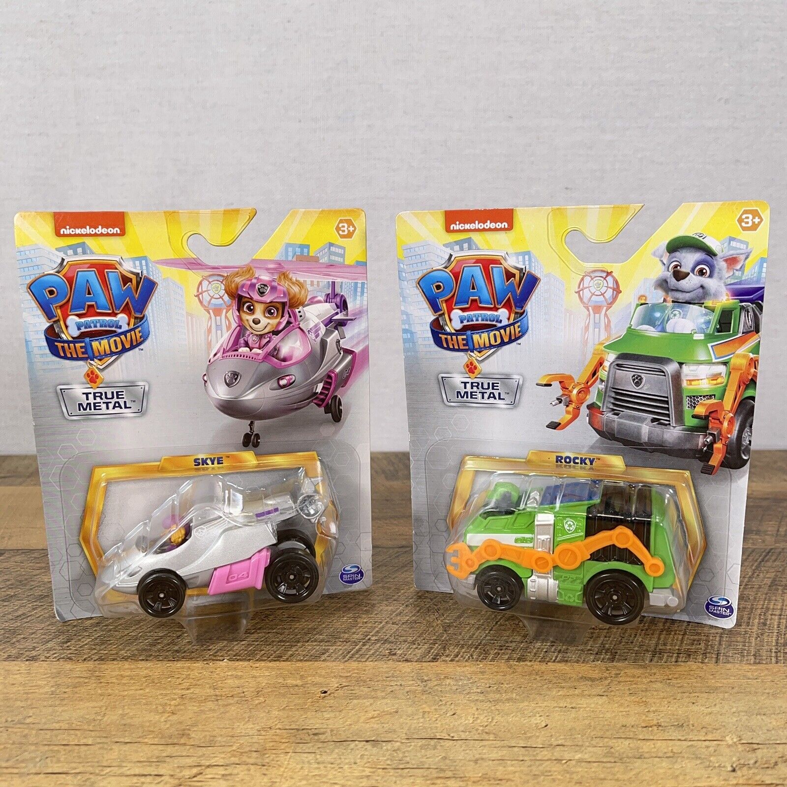 Paw Patrol Skye & Rocky True Metal Vehicles Set of 2 Brand New