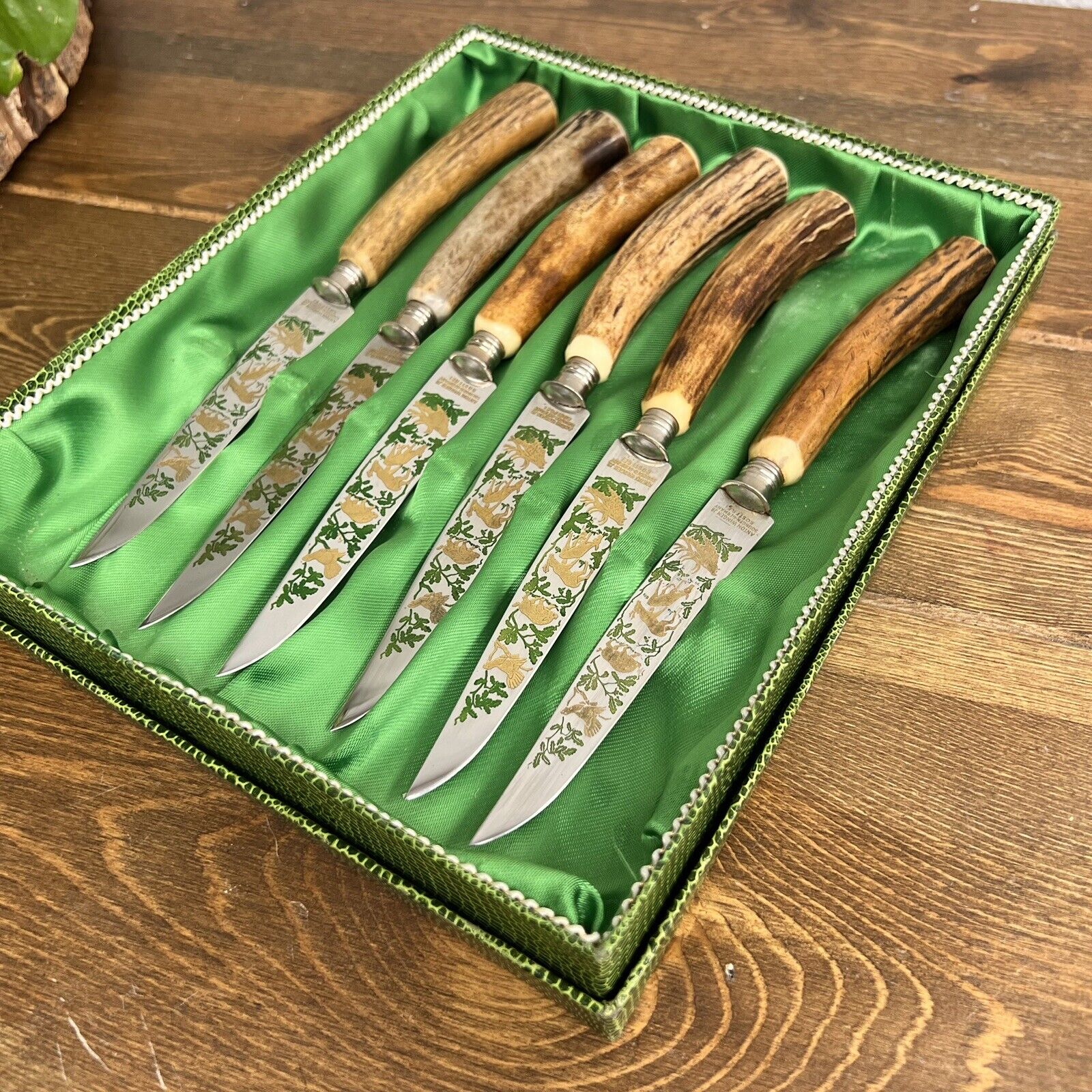 Anton Wingen Jr Solingen Germany Rostfrei Engraved 6 Piece Cutlery Set-Vintage