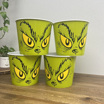 The Grinch LARGE Popcorn Bucket GRINCH COLLECTION  Set Of 4