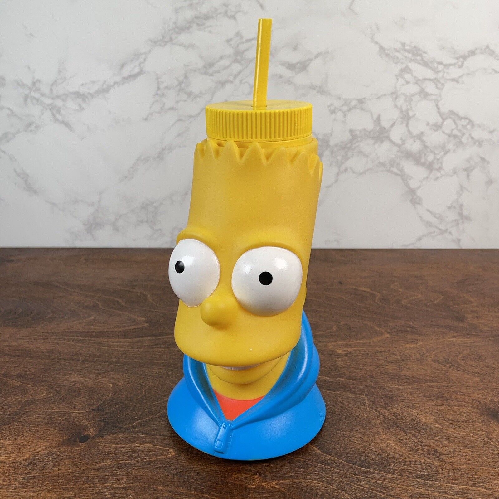 The Simpson's Bart Simpson travel bottle w/ straw cup Universal Studios  large