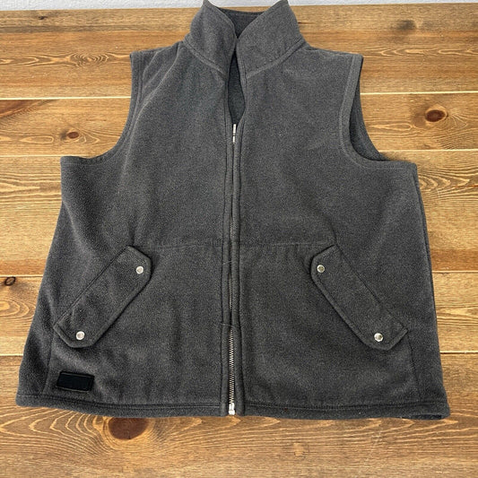 Vintage Ralph Lauren Womens Poly Fleece Full Zip Vest Gray Size See Measurements