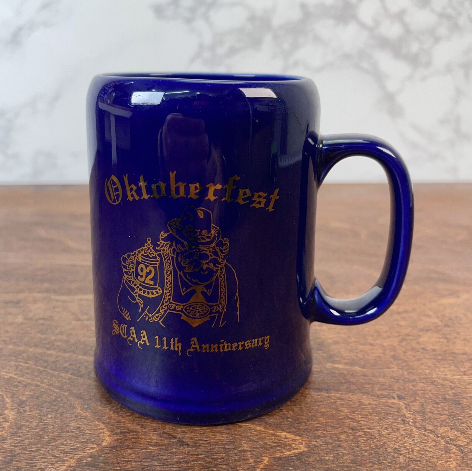 Octoberfest Blue Ceramic  Mug 11 Anniversarg