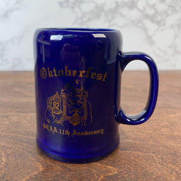 Octoberfest Blue Ceramic  Mug 11 Anniversarg