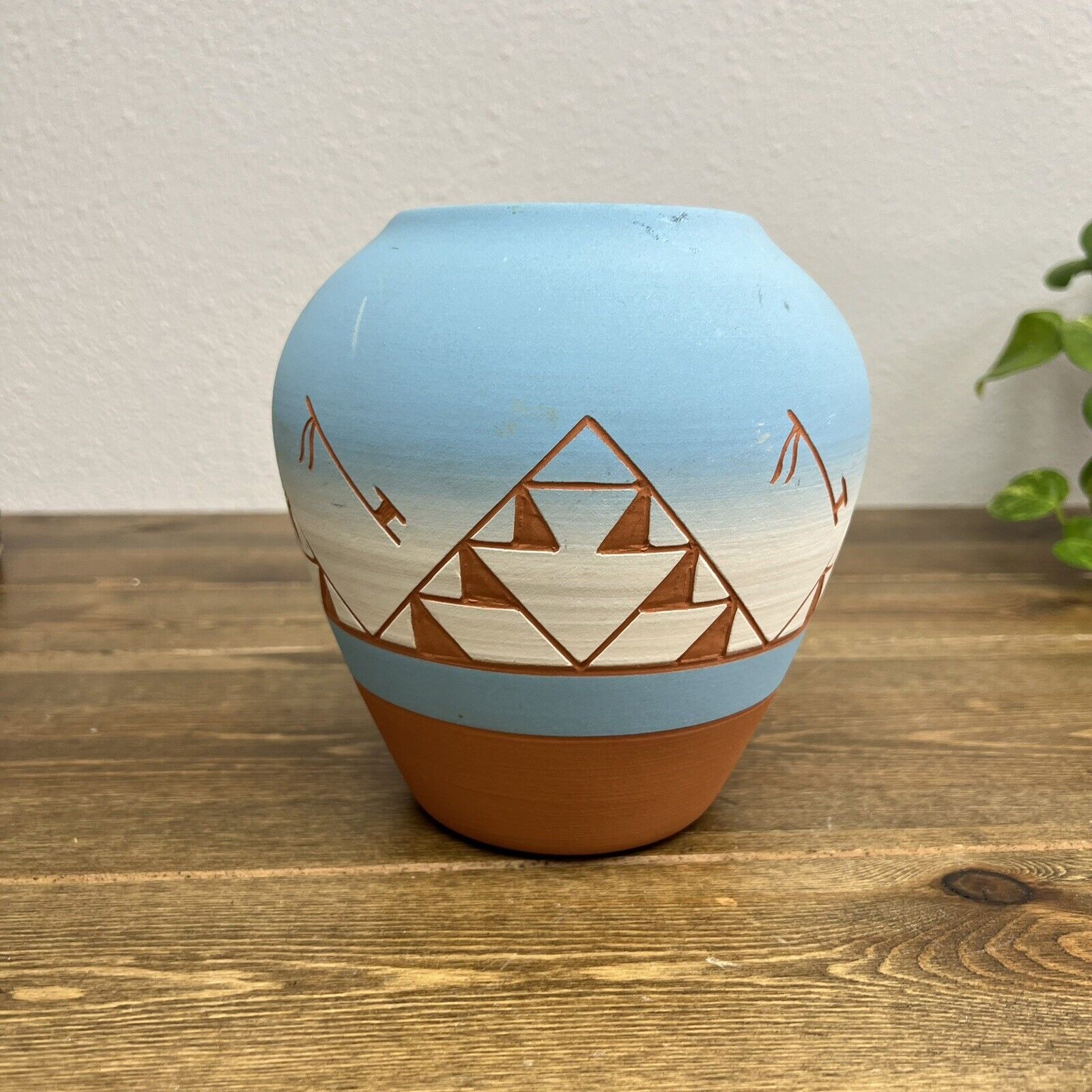 Native American Vase Signed Martin DeCory Sioux Pottery Southwestern