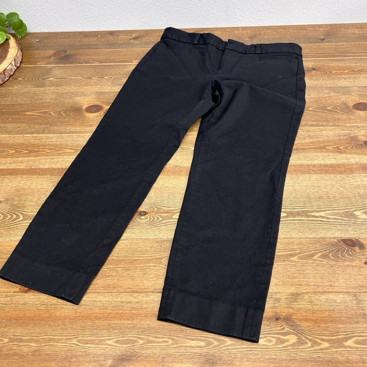 BANANA REPUBLIC Womens Sloan Crop Stretch Tapered  Pants Black Size 8