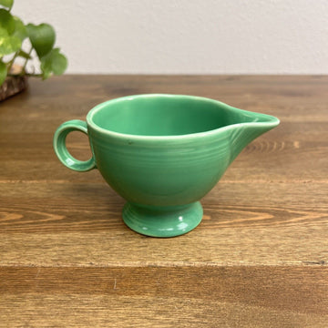 Vintage Fiesta ware Creamer Original Green Ring Handle