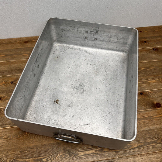 Vintage Wear-Ever Aluminum Super Large Heavy Roasting Pan 20"x17"x7" Model# 4493