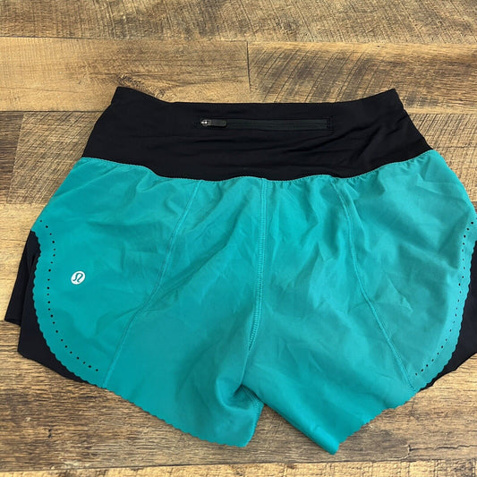 Lululemon Smooth Stride Short Viridian Green / Black Size 2