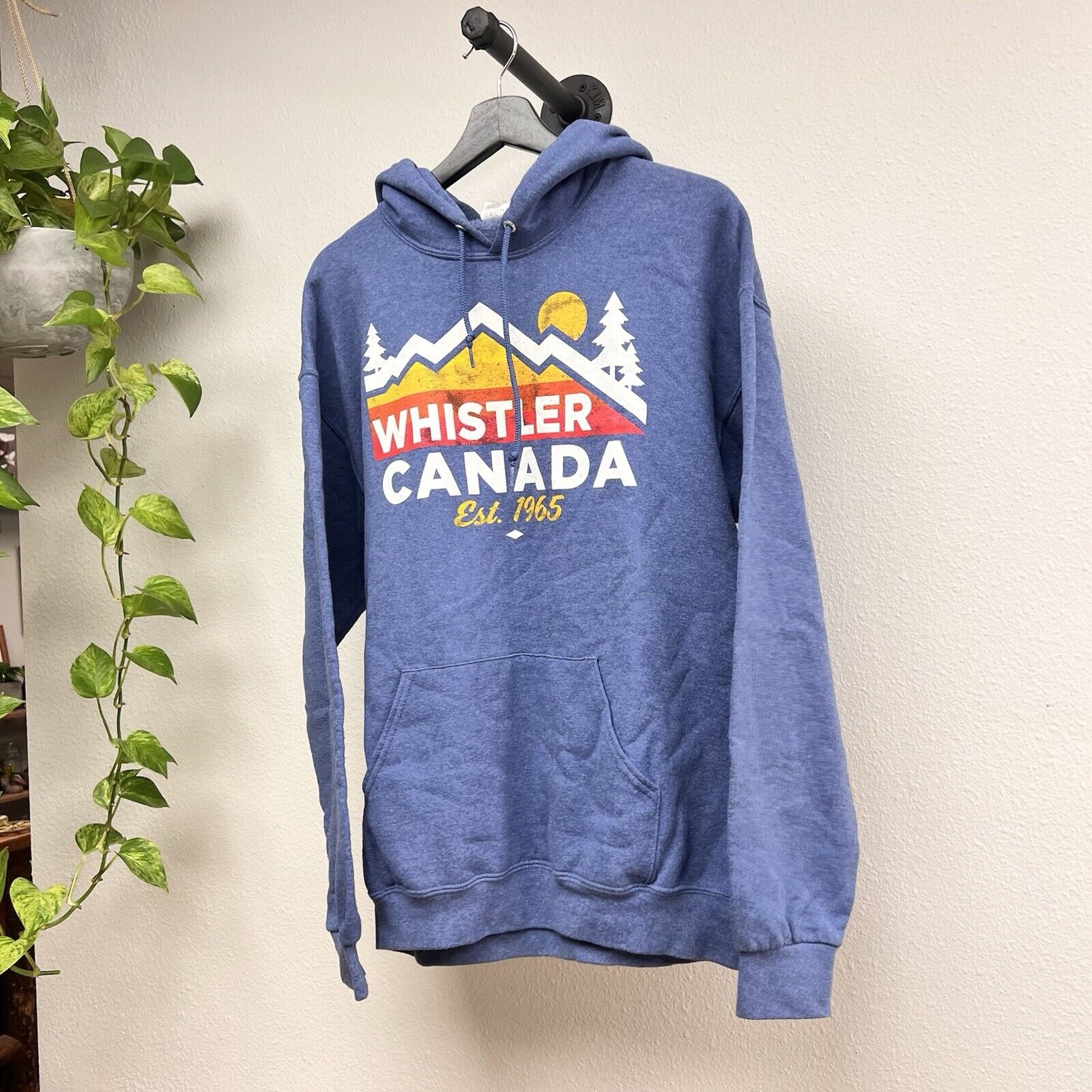 Whistler, Canada Hoodie Sweatshirt Size Blue