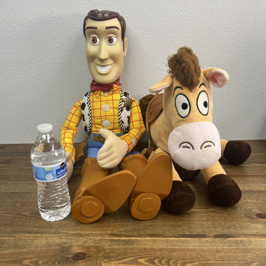 Disney PIXAR Toy Story Giant 29" WOODY Plush Doll Rare Collectable & Horse