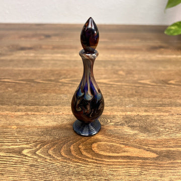 Suellen Fowler art glass hand blown lampwork perfume bottle with dipper