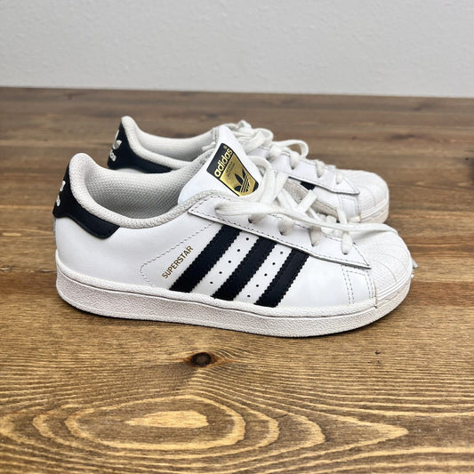 Adidas Superstar Black & White Shell Toe Kids Unisex Shoes Sz 1