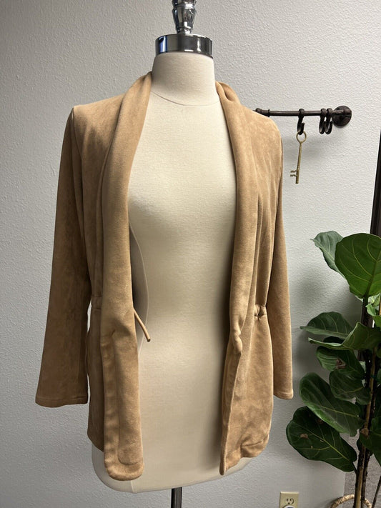 Blank NYC Blazers Jacket Brown Beige Sz M