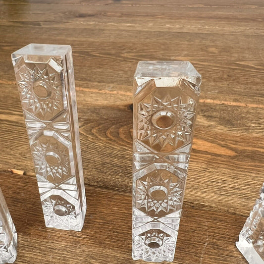 Vintage Crystal Knife Rest West Germany Set of 4