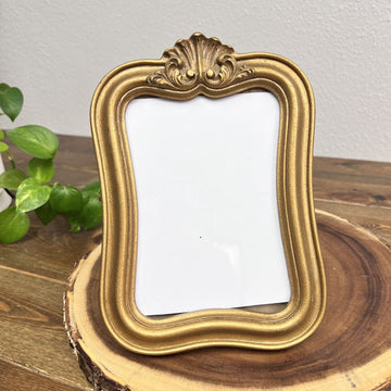 Vintage IIC 9x6 Photo Picture Frame Gold Ornate Faux Gold Made in USA