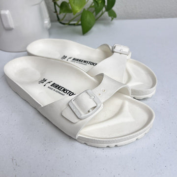 Birkenstock Madrid EVA Women's Size 36/ USA 5.5 Slip On Slide Sandals White