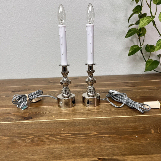 Electric Sensor Window Candle Set Of 2 Candles Holidays