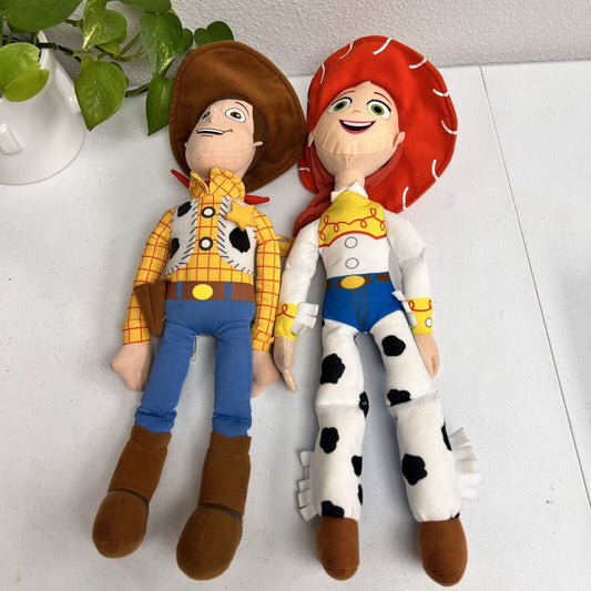 Disney Store Authentic Toy Story Sheriff Woody and Jessie Stuffed Plush