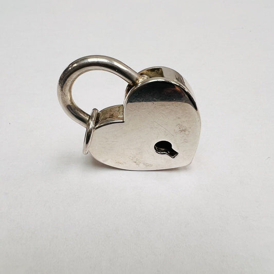 Vintage TIFFANY & CO ELSA PERETTI Sterling Silver HEART Pedant Lock - No Key