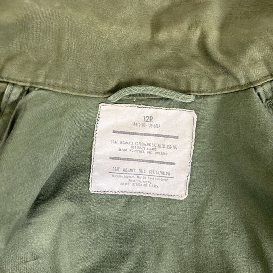 Vintage Women's Military Jacket Green Olive sz 12R