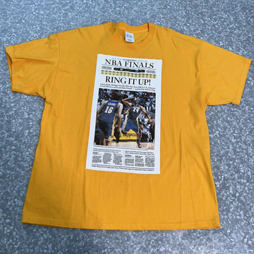 NBA Finals Lakers T-shirt Yellow Xl Kobe Brayan