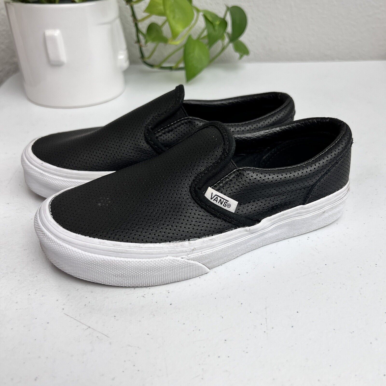 Vans Black Classic Slip On Size 1.5 Kids