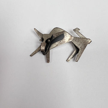 Vintage Sterling Silver Bull Pin by Beau