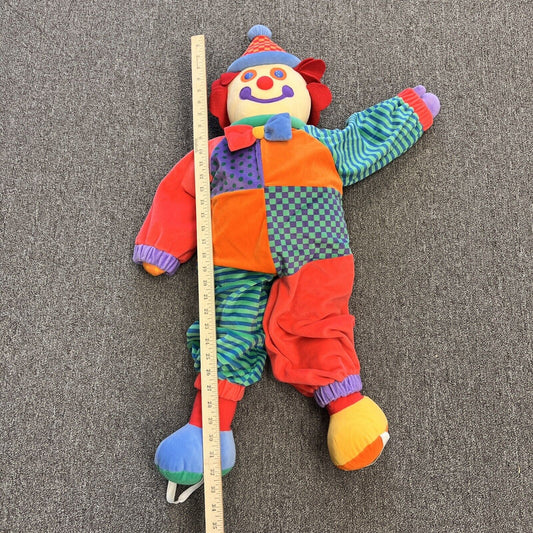 Vintage Gymboree "Dance With Me" GYMBO Clown Rare Plush Doll Foot Straps Large