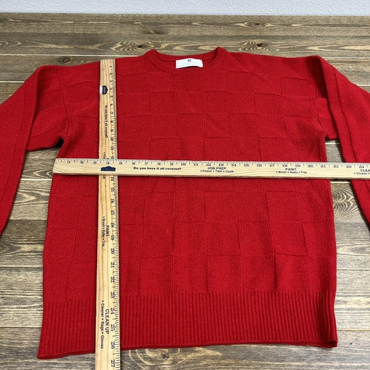 Ballantyne 100% Lambswool Crew Neck Sweater Red Men's M/ 46 Made In Scotland