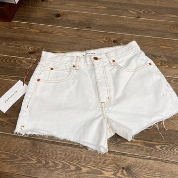 SLVRLAKE Farrah Natural White Shorts 26 Made In Usa