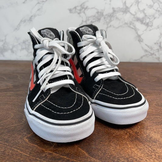 Vans UA SK8-Hi Skate Shoes Swirl Black Fiery Coral MN SZ M 4 Womens 5.5