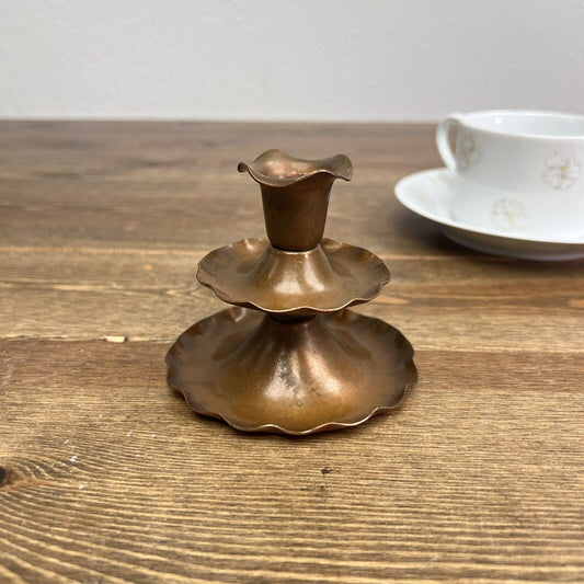 Vintage Gregorian Made In The USA copper candle holder