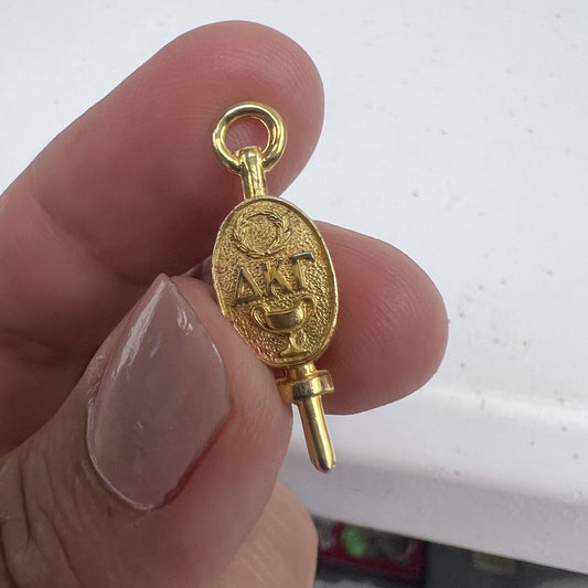 Vintage 1929 Gold Delta Kappa Gamma Fraternity Society Member Key Pin