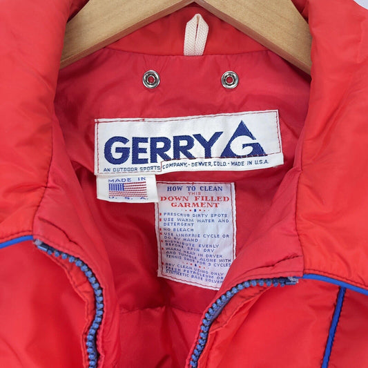 Vintage 80’s Gerry Youth Down Puffer Jacket Rare Made in USA Winter Puffy Large