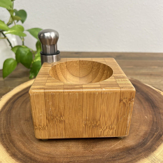 Wood Mortar And Stainless Steel Pestle