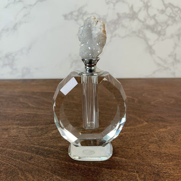 Quartz Cut Crystal EMPTY Perfume Bottle