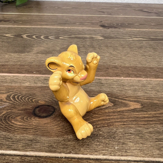 Vintage Disney Lion King Young Simba Ceramic Figurine Small