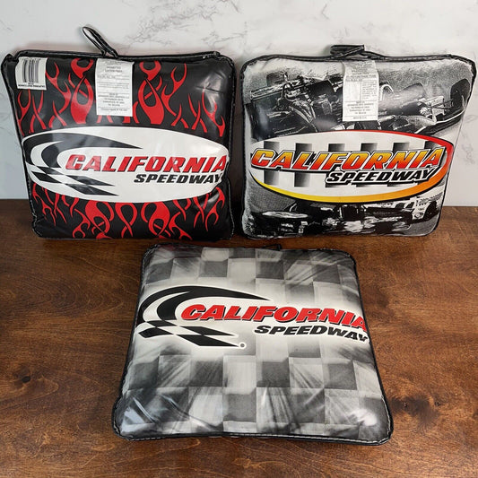 2000 CALIFORNIA SPEEDWAY® VINYL PILLOW SEAT CUSHION  RACING NASCAR Set Of 3