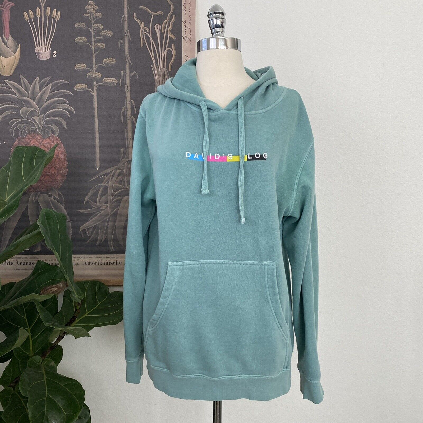 FANJOY DAVID'S VLOG SQUAD David Dobrik HOODIE HOODED SWEATSHIRT Size S Green