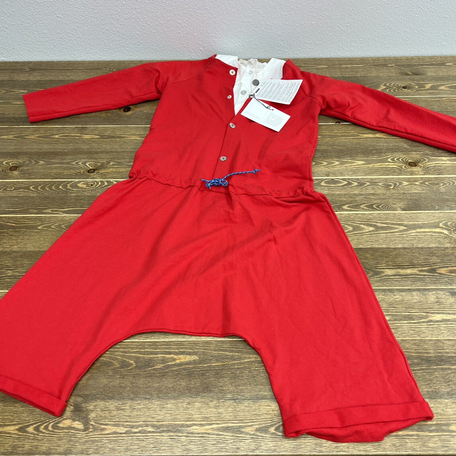 La Bottega Di Giorgia Red Romper Size Large/ 10 A