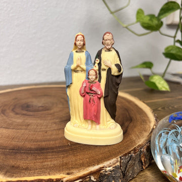 Vintage Dashboard Religious Statue Holy Family Dash Accessory Sacred Heart